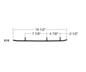 7-K16 BERGSTROM SKEGS Nos Wear Bars Mxz Ski-doo Formula #2