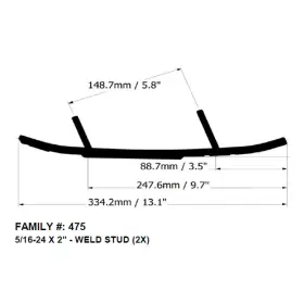 B4-475 BOTTOM LINE Carbides Skis Ds Ski-doo Pilot #2