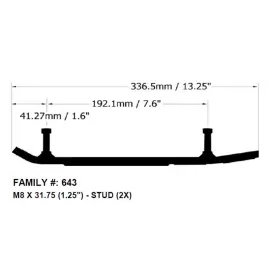 B4-643 BOTTOM LINE Carbides Tuner Skis Yamaha #2