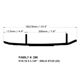 B4-296 BOTTOM LINE Carbides Runners Skags Rmk Polaris #2