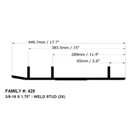B4-428 BOTTOM LINE Carbides Runners Skags Ski-doo #2
