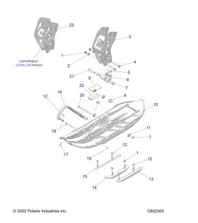 1824847-070 POLARIS Ski #2