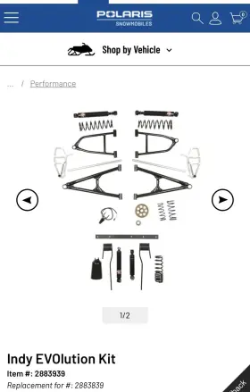 2883939 POLARIS Conversion Evolution Es Kit 550 Indy