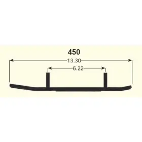 D-06-6-4-450 SPORT PARTS INC Spi Carbide Wear Bar Skidoo