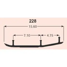 PRD84LDL3P SPORT PARTS Wearbar Hardweld Runner Set 600