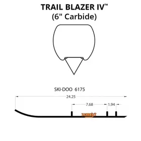1563-W402967-33 WOODYS Iv Flat Top Carbide Runners Touring