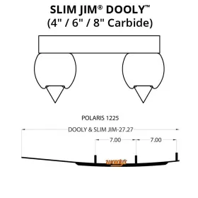 2161-W494163-91 WOODYS Dooly Carbide Wear 600 Polaris