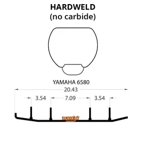 2277-W656395-27 WOODYS Top Bar Carbide Runners SXV700 Sx