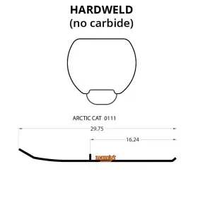 2280-W368401-30 WOODYS Top Bar Carbide Runners Arctic-cat