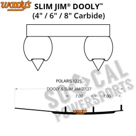 2313-W494467-63 WOODYS Dooly Carbide Wear Iq Lxt 600 Polaris