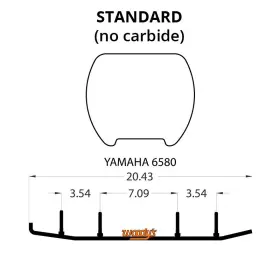 2371-W656583-31 WOODYS Wear Bar Viper SXV700 Sx Yamaha