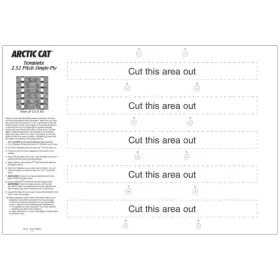 252A-TEMP-4 WOODYS Pitch Single Ply Template Track Arctic-cat