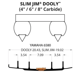 3277-W640395-37 WOODYS Dooly Carbide Wear Vector RS90 Yamaha