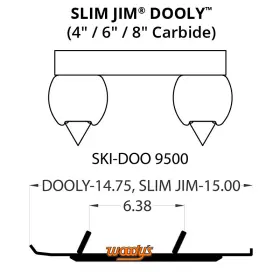 3645-W875131-45 WOODYS Dooly Carbide Wear Gsx 4-TEC 1200
