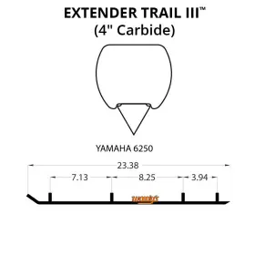 4056-W389953-96 WOODYS Extender Flat Top Carbide Runners