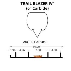 4468-W390777-58 WOODYS Iv Flat Top Carbide Runners 570 Trail