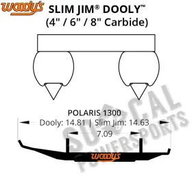5850-W609541-90 WOODYS Dooly Carbide Wear Lxt 550 Polaris