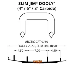 6604-W701049-34 WOODYS Jim Dooly Performance Carbide Wear