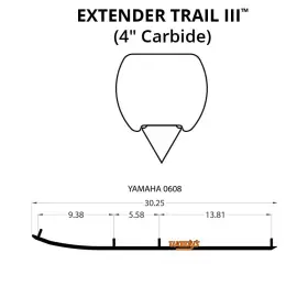 7094-W306029-74 WOODYS Extender Flat Top Carbide Runners