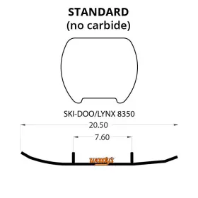 8434-W272709-64 WOODYS Wear Bar Wt 600 Ski-doo Skandic