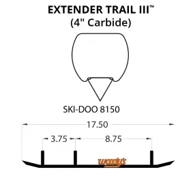 9123-W382087-33 WOODYS Extender Flat Top Carbide Runners