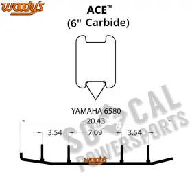 9260-W598361-80 WOODYS Runners Carbide Tf RS10 Yamaha Ace