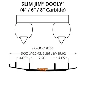 9361-W616563-91 WOODYS Dooly Carbide Wear Highmark 1000