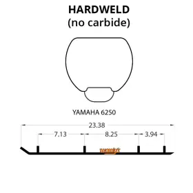 9469-W310779-19 WOODYS Top Bar Carbide Runners PZ480ST Yamaha