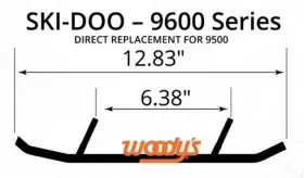 AS6-9600 WOODYS Flat Top Carbine Runner Wearbars Lynx Ski-doo