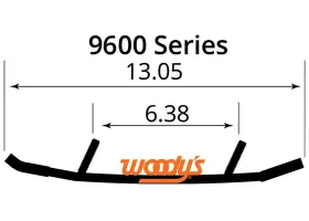 AS8-9600 WOODYS Carbide Wear Bar Runners Ace #2