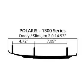 DP4-1300-2B WOODYS Dooly Carbide Runner Skis