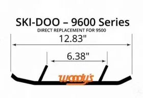 MS6-9600 WOODYS Runners Skis Ski-doo Maverick Pilot #3