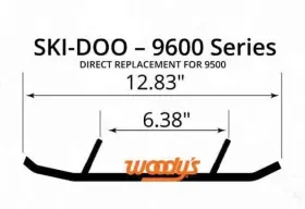 MS8-9600 WOODYS Flat Top Carbide Runner Wearbars Skidoo
