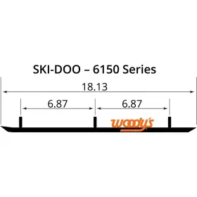TSD4-6150 WOODYS Carbide Runners Skidoo Ski-doo #3