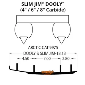 WO-8943-360555 WOODYS Dooly Carbide Runner Sabrecat Efi 600