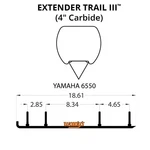 Woodys Extender Trail Iii Flat-top Carbide Runners For 1999-2000 Yamaha Pz500. Fixed Price $129.07.