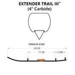 Woodys Extender Trail Iii Flat-top Carbide Runners For 1987-1991 Yamaha Sr540. Fixed Price $118.75.