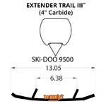 Woodys Extender Trail Iii Flat-top Carbide Runners For 2017-2018 Ski-doo. Fixed Price $134.40.