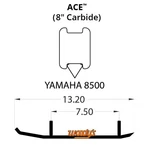 Woodys Ace Runners With 8in Carbide For 2018 Yamaha Sw10xl Sidewinder Xtx 1.75. Fixed Price $181.15.