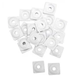 Woodys Square Aluminum Plate 5/16" White Bag Of 144 Asw2-3815-c. Fixed Price $70.22.