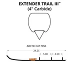 Woodys Extender Iii Round Bar 4" Carbide Runners Arctic Cat Puma 340 (1994-1997). Fixed Price $118.75.