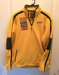 Vintage Brp Ski-doo Team Pullover Teen Racing Yellow Fleece Lined 1/4 Zip, Sz 16. Fixed Price $13.00.