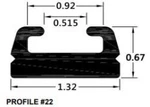 Spi Black Slide Runner Profile 22 66" 222-66-80. Fixed Price $35.46.