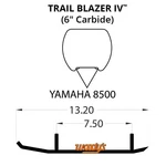 Woodys Trail Blazer Iv Flat-top Carbide Runners For 2014-2018 Yamaha Pz50xt. Fixed Price $156.35.