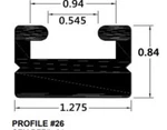 Sp1 Black Replacement Slide Profile 26 56in Polaris Indy 600 121in 03-18. Fixed Price $32.67.