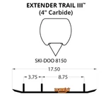 Woodys Extender Trail Iii Flat-top Carbide Runners For 2004-2005 Ski-doo. Fixed Price $118.75.