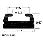 Spi Sports Parts Inc Slide Profile 22 - Black 66" 222-66-80. Fixed Price $33.58.