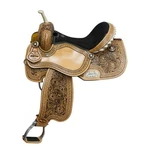 Barrel Saddle Floral Tooled Light Leather Black Inlay Fqhb -optional Accessories. Fixed Price $499.95.