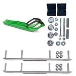 C&a Pro Green Xpt Snowmobile Skis W/ 6" Shaper Bars Complete Kit Arctic Cat. Fixed Price $594.90.