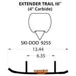 Woodys Extender Trail Iii Flat-top Carbide Runners For 2005 Ski-doo Gtx 600. Fixed Price $126.57.